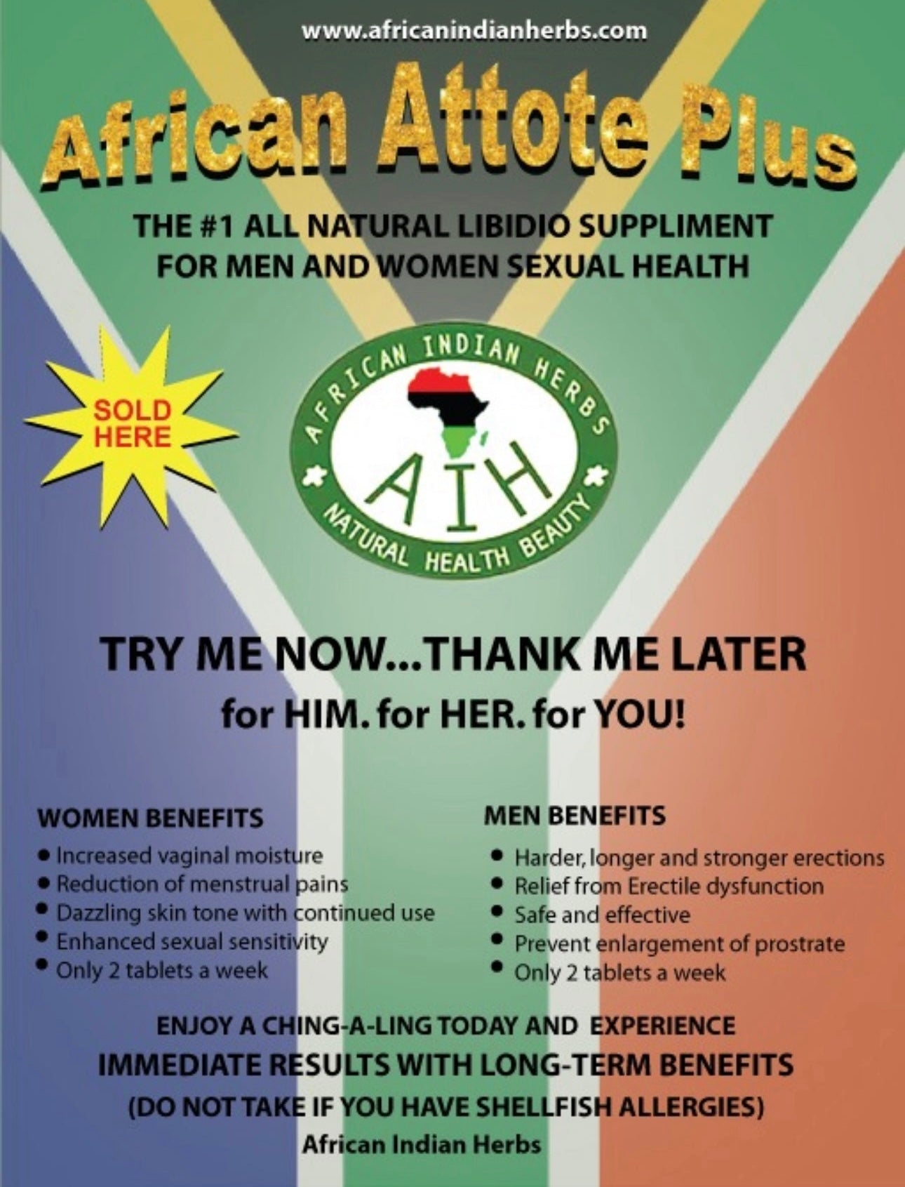 African Attote Plus for Men and Women